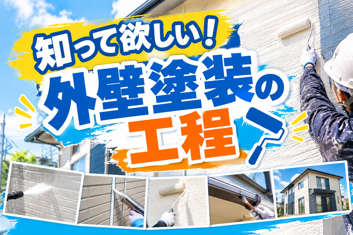 知って欲しい！外壁塗装の工程