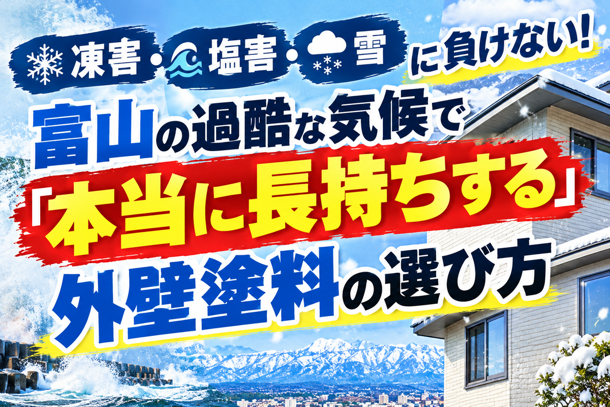 凍害・塩害・雪に負けない！富山の過酷な気候で「本当に長持ちする」外壁塗料の選び方